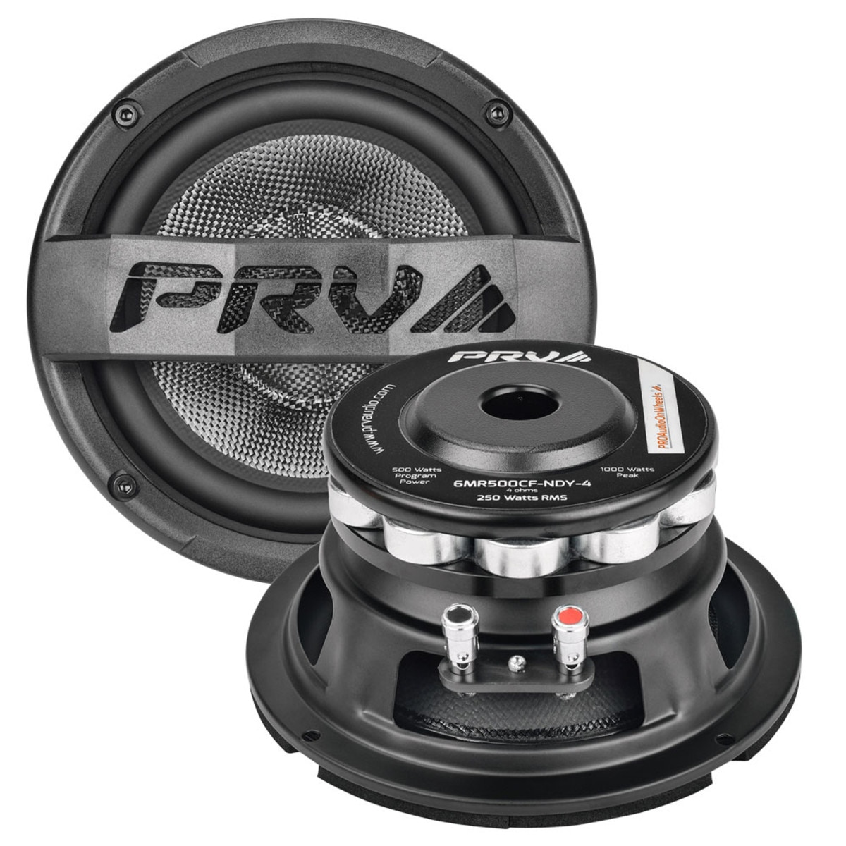 PRV Audio 6MR500CFNDY4 6" Midrange Neodymium Speaker Pair 4 Ohm